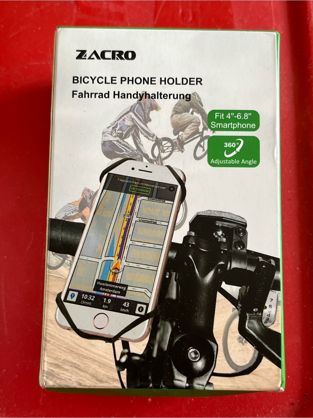 Bicycle Phone Holder Mount - Black